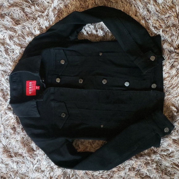 Guess Jackets & Blazers - Guess black denim jacket XS